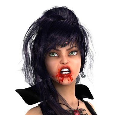 korku makyaj olan kadın