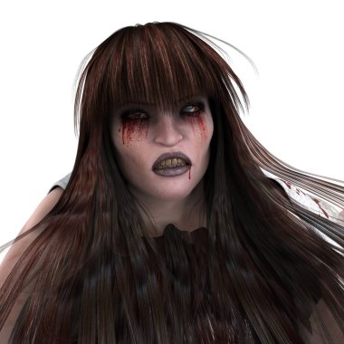 korku makyaj olan kadın