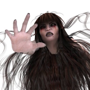 korku makyaj olan kadın