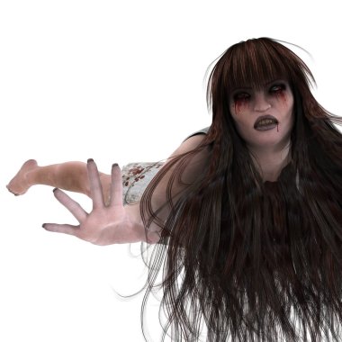 korku makyaj olan kadın