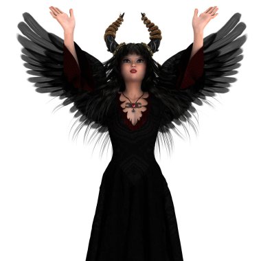 bir peri Tanrı anne 3d cg render