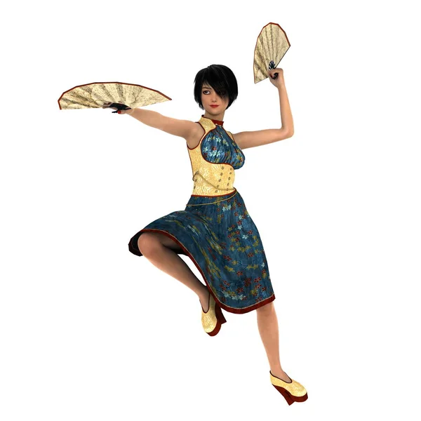 3D CG representación de una mujer bailando — Foto de Stock