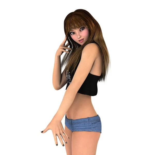 3D CG representación de una mujer joven — Foto de Stock