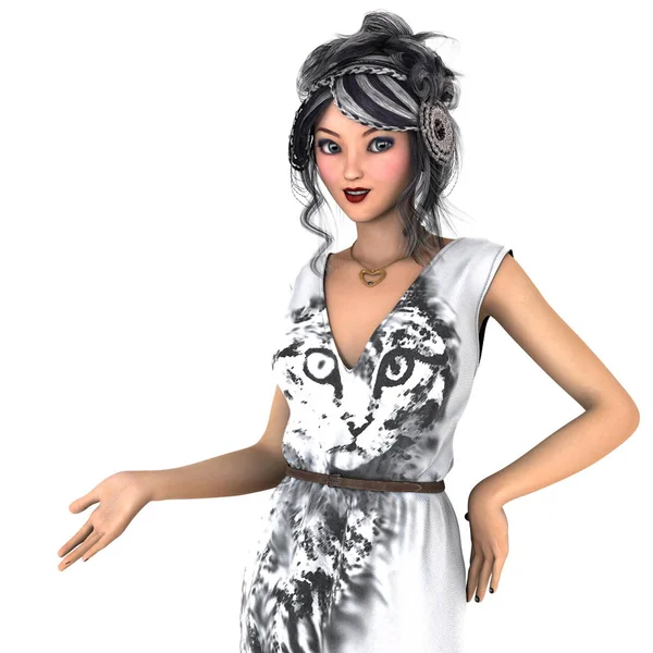 3D-cg rendering van een jonge vrouw — Stockfoto