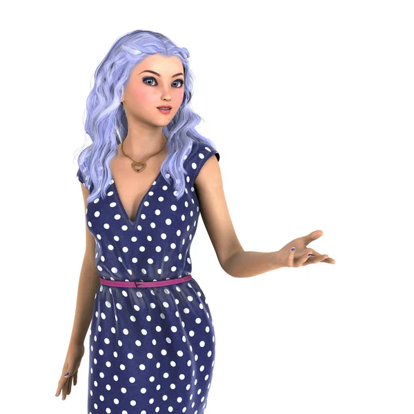 3D CG рендеринг молодой женщины — стоковое фото
