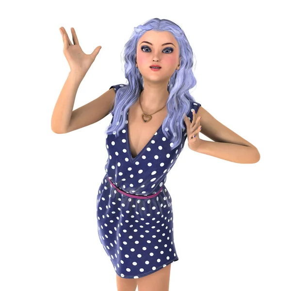 3D CG rendering of a young woman — Stock Photo, Image