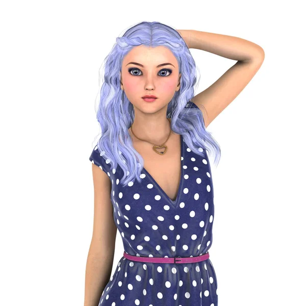 3D CG візуалізація молодої жінки — стокове фото