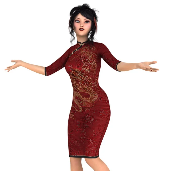 3D CG representación de una mujer joven — Foto de Stock