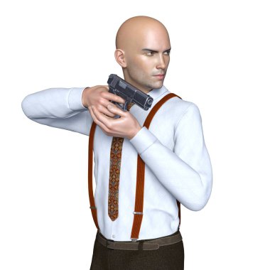 Genç bir adamın 3 boyutlu görüntüsü.