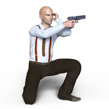 Genç bir adamın 3 boyutlu görüntüsü.