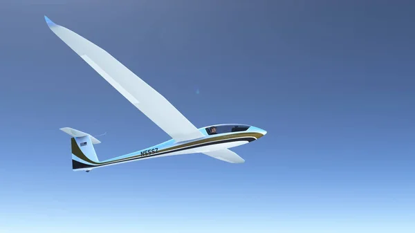 3D-cg rendering van een zweefvliegtuig — Stockfoto
