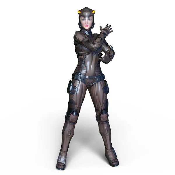 3D CG рендеринг супер женщины — стоковое фото