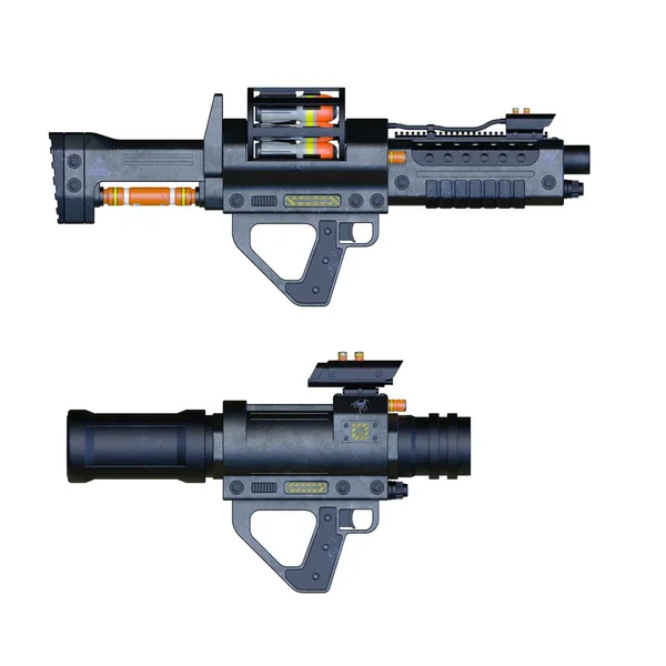 Rendu 3D CG d'un pistolet de radioactivité — Photo