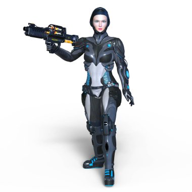 3d cg işleme süper bir kadın