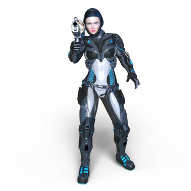 3d cg işleme süper bir kadın