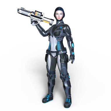 3d cg işleme süper bir kadın