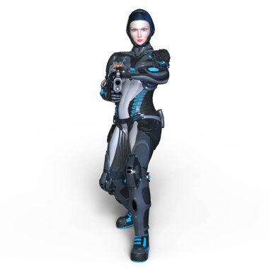 3d cg işleme süper bir kadın