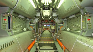 3d cg işleme bir uzay istasyonu