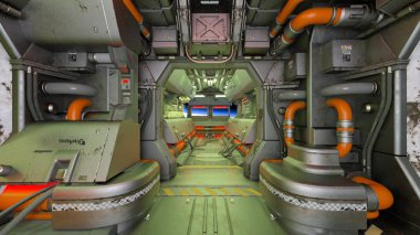 3d cg işleme bir uzay istasyonu