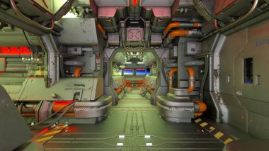 3d cg işleme bir uzay istasyonu