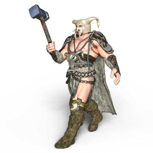 3D CG rendering of a gladiator