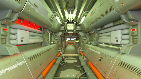 3D CG рендеринг космической станции — стоковое фото