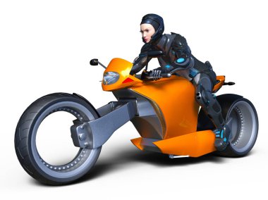 3d cg işleme bir süper kadın binici