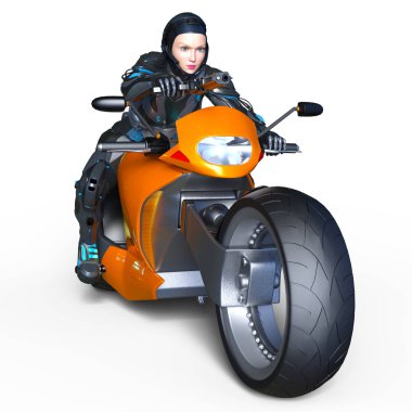 3d cg işleme bir süper kadın binici