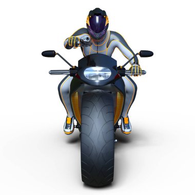 3d cg işleme bir süper kahraman binici