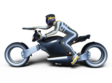 3d cg işleme bir süper kahraman binici