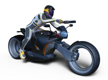 3d cg işleme bir süper kahraman binici