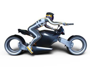 3d cg işleme bir süper kahraman binici