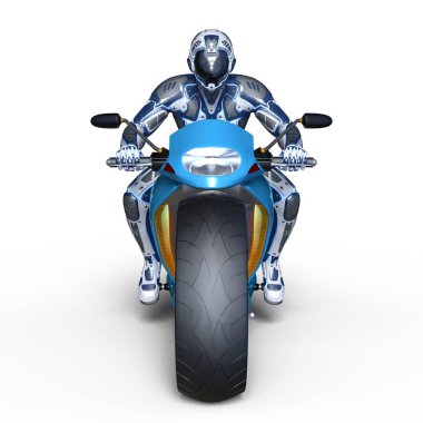 3d cg işleme bir cyborg binici