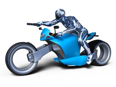 3d cg işleme bir cyborg binici