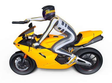 3d cg işleme bir süper kahraman binici