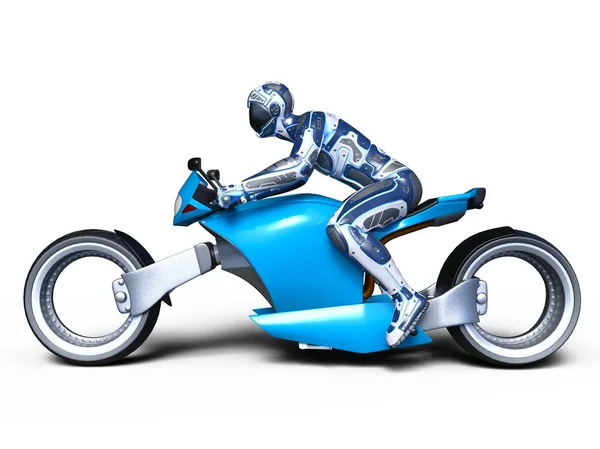 3D CG rendering of a cyborg rider — Stock Photo, Image