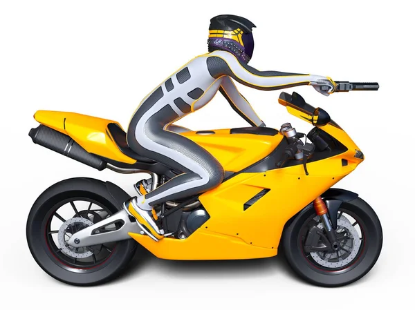 3D CG візуалізація супергероя гонщика — стокове фото