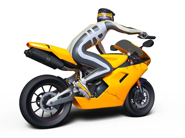 3D CG rendering of a super hero rider — Stock Photo, Image
