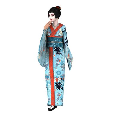 bir geyşa kız 3d cg render