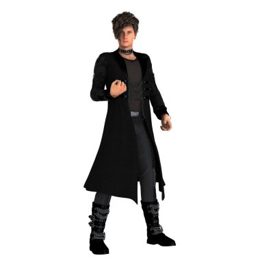 Genç bir adamın 3 boyutlu görüntüsü.