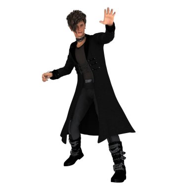 Genç bir adamın 3 boyutlu görüntüsü.