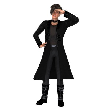 Genç bir adamın 3 boyutlu görüntüsü.