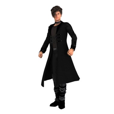 Genç bir adamın 3 boyutlu görüntüsü.