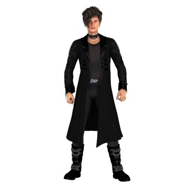 Genç bir adamın 3 boyutlu görüntüsü.