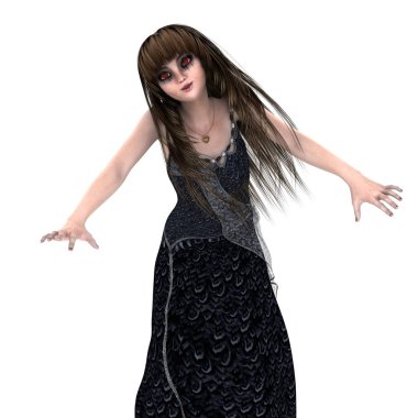 korku makyaj olan kadın