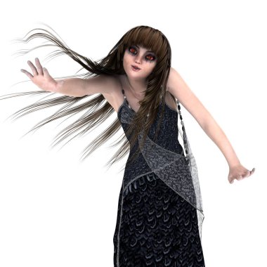 korku makyaj olan kadın