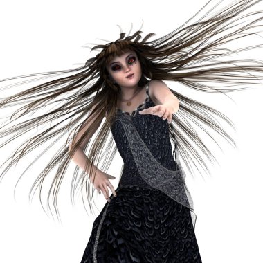 korku makyaj olan kadın