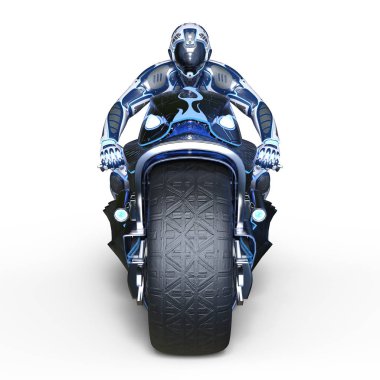 3d cg işleme bir cyborg binici