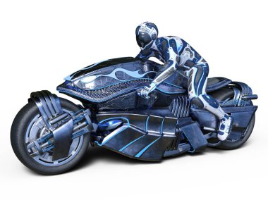 3d cg işleme bir cyborg binici