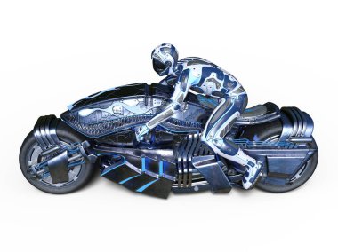 3d cg işleme bir cyborg binici